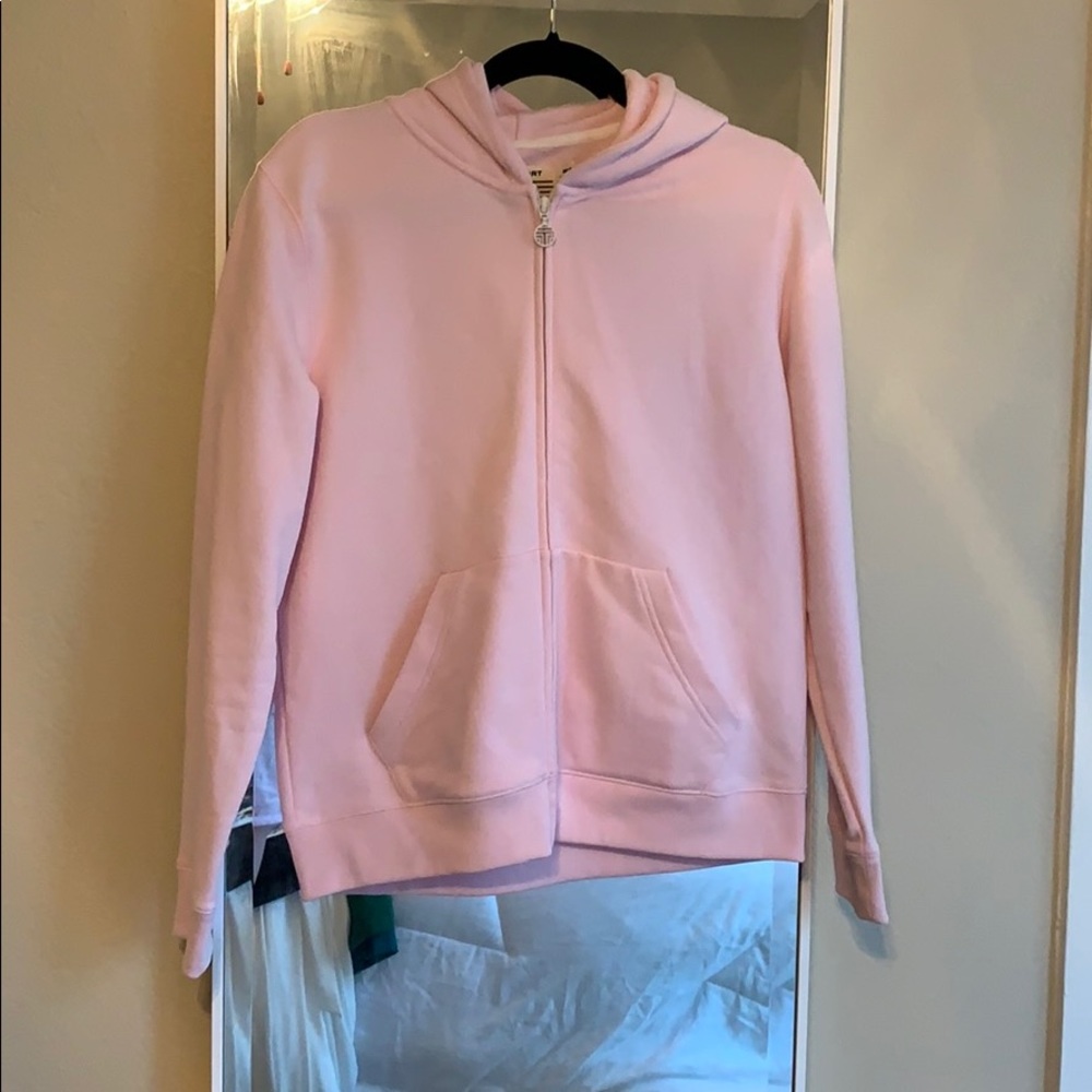 Light pink zip hoodie